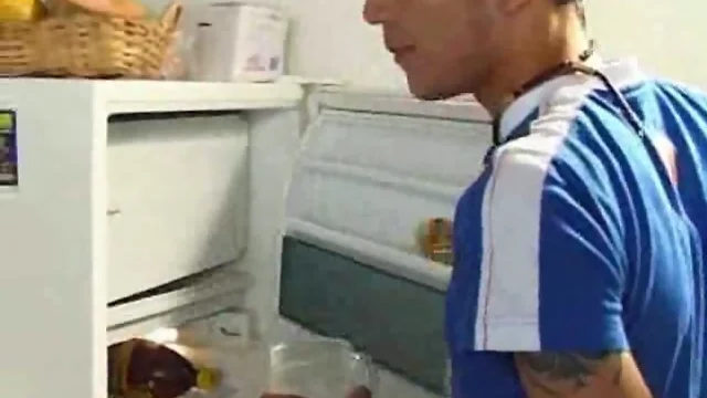 Latin twinks kitchen fuck