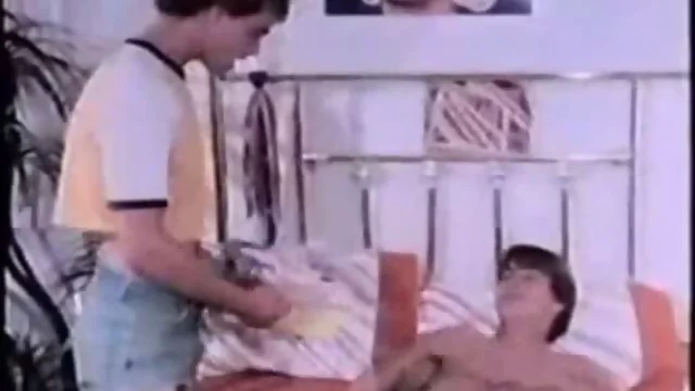 Vintage gay stroke and fuck