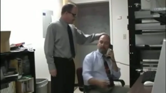 Gay employees slurping pecker