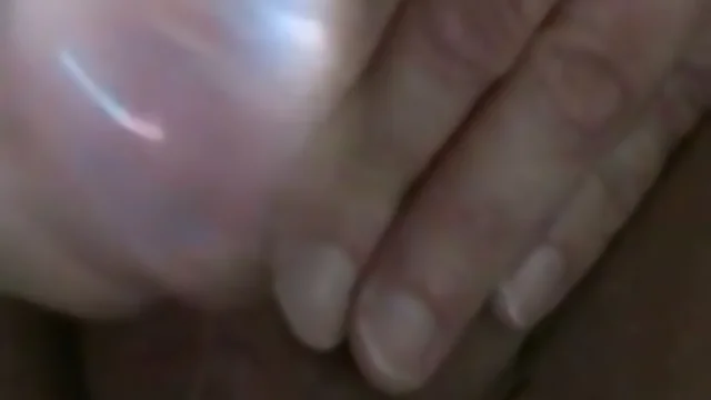 Close up at slow hand job. Sperm flows from Not Cut Prick