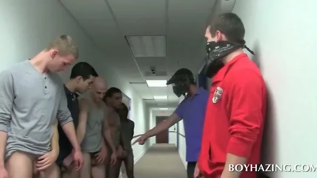 Gay freshers stripping in public