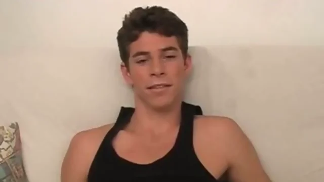 Twink jerks off and cums