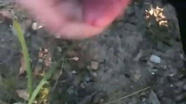 Fucking Off off and blowing up outdoors