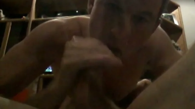 Sucking cock at just the right angle!!!