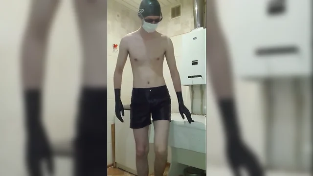 My new black latex gloves