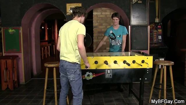 Gay teen boy rides cock till wife comes in