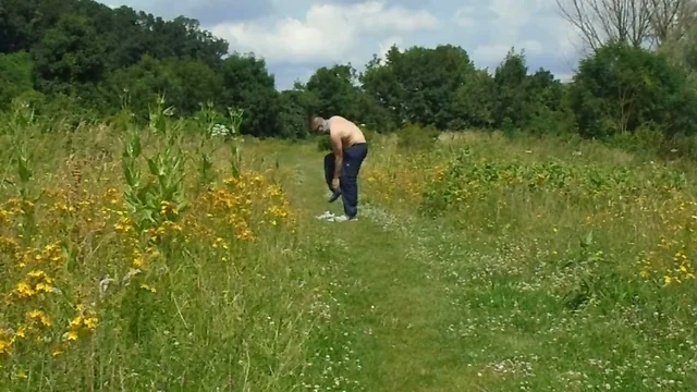 showing my naked body outdoors