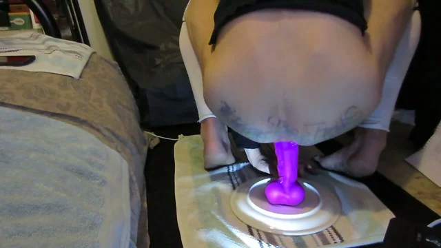 DEEPTHROATING & FUCKING MY HUGE PURPLE DILDO BALLS DEEP