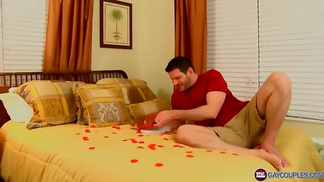 Older hairy stud fucks this younger dude until he cums hard