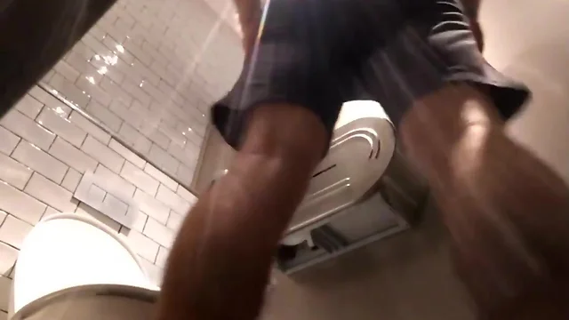 spy hidden caught wanker in public toilet