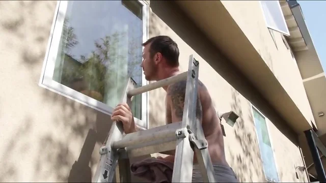 Twink takes raw advantage of handyman's huge boner