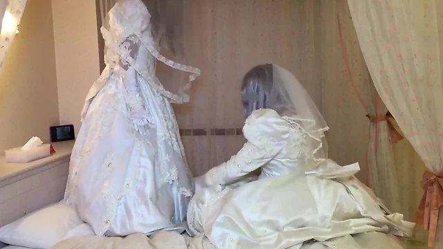 White wedding dress suck under