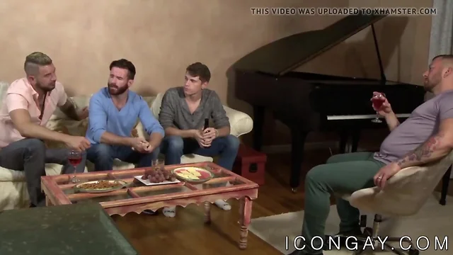 Handsome studs have a cock slurping session before anal