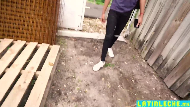 Cute latin twink with no condoms plowed in public