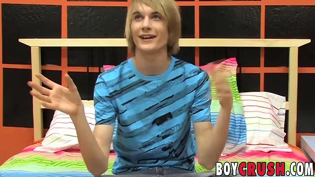 Teenager preston andrews strokes his colossal penis post interview