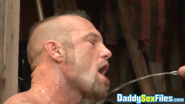 Grandpa colin steele and stud chad brock piss on each other