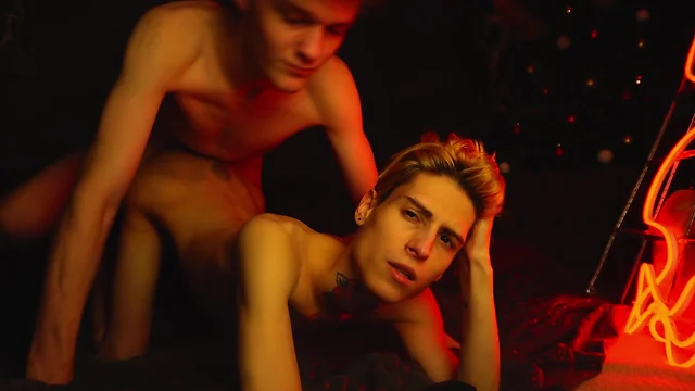 Two guys engaged in gentle anal sex