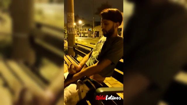 Caught jerking off in public street: multiple times, nice cumshot