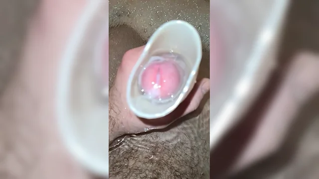 Slow motion bath toy cumshot