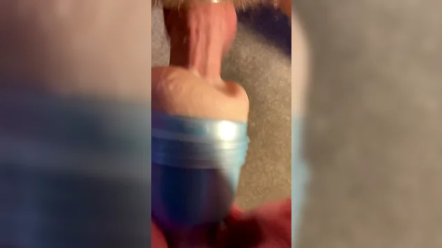 Masturbating with a fleshlight and ejaculating