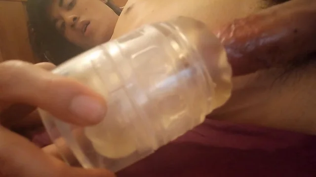 Slow and sensual: asian twink jon arteen takes his time with a lube-filled fleshlight, eyes rolling in pleasure #amateur #masturbation #asian #twink #fleshlight