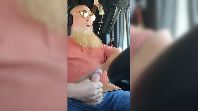 Cumming a little at first, then a lot while driving