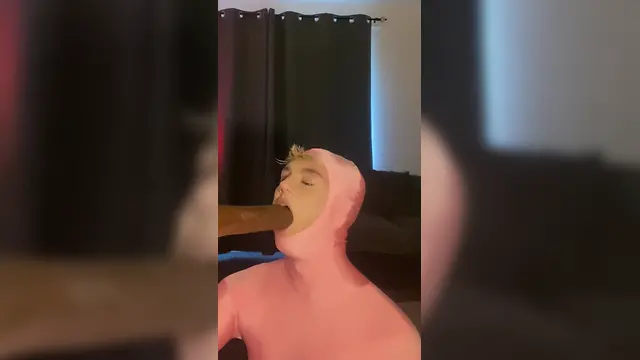 Twinks toyed by fuck machine in tight lycra suit - lots of gagging!
