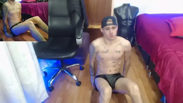 Big cock man amateur boys in risky leather exercise