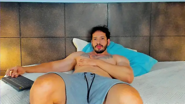 Big alpha master and big black cock get horny: colombian boy cant stop stroking his wang and cumming hard