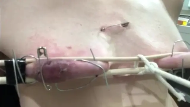 Bdsm disabled clint cumming chest play compilation: whipping, fisting, bondage, cock