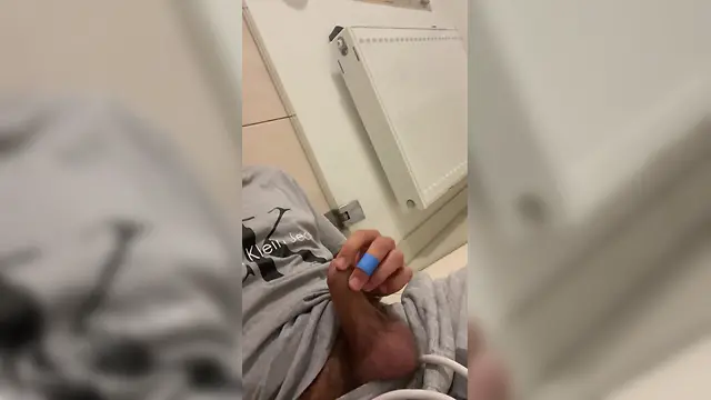 German twink peeing and jerking off