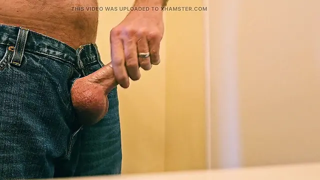 Daddy ejaculates a big load
