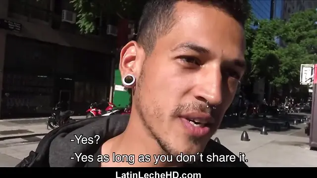 Pov of young skinny latino twink in need of cash for anal and blowjob