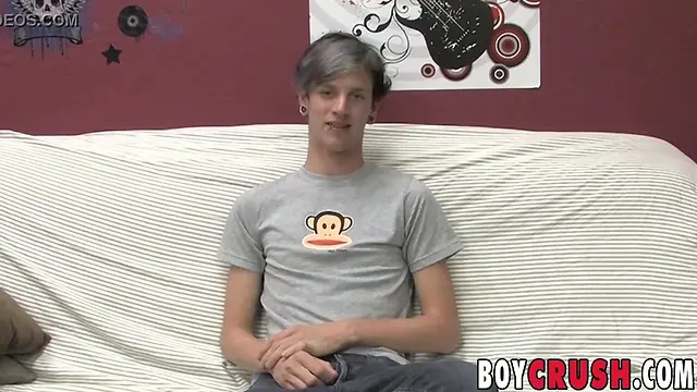 Interview with young twink danny tyler before hardcore solo masturbation and cumshot