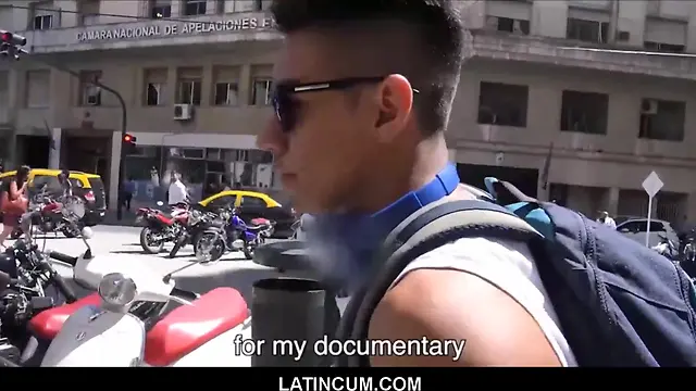 Hot spanish twink gets paid for anal and blowjob by latin boy