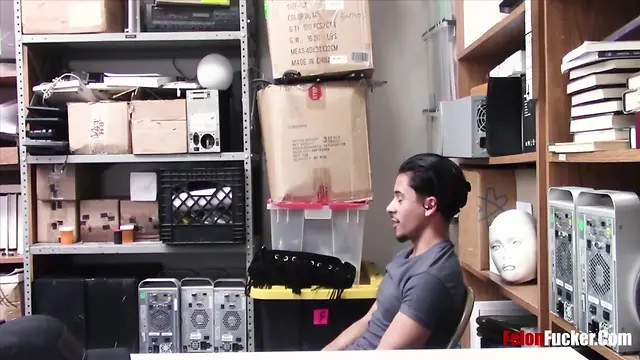 Hardcore blowjob in jail: a latino officers fantasy with a slutty prisoner