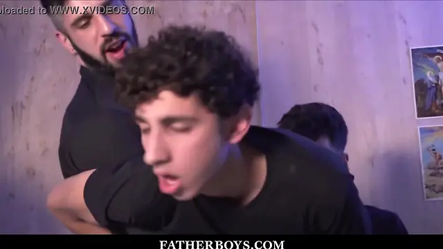 Latino altar boys forbidden encounter: taboo threesome with two priests