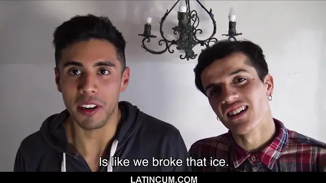 Passionate latino jock and twink threesome: paid for anal fun and barebacking by filmmaker pov