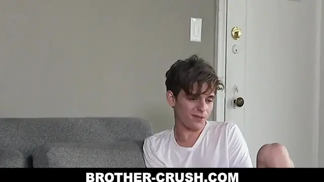 Raw anal action: virgin twink sucks and rides stepbrothers cock pov