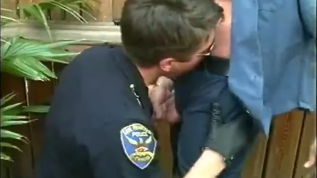 Cocksucking cops outdoors